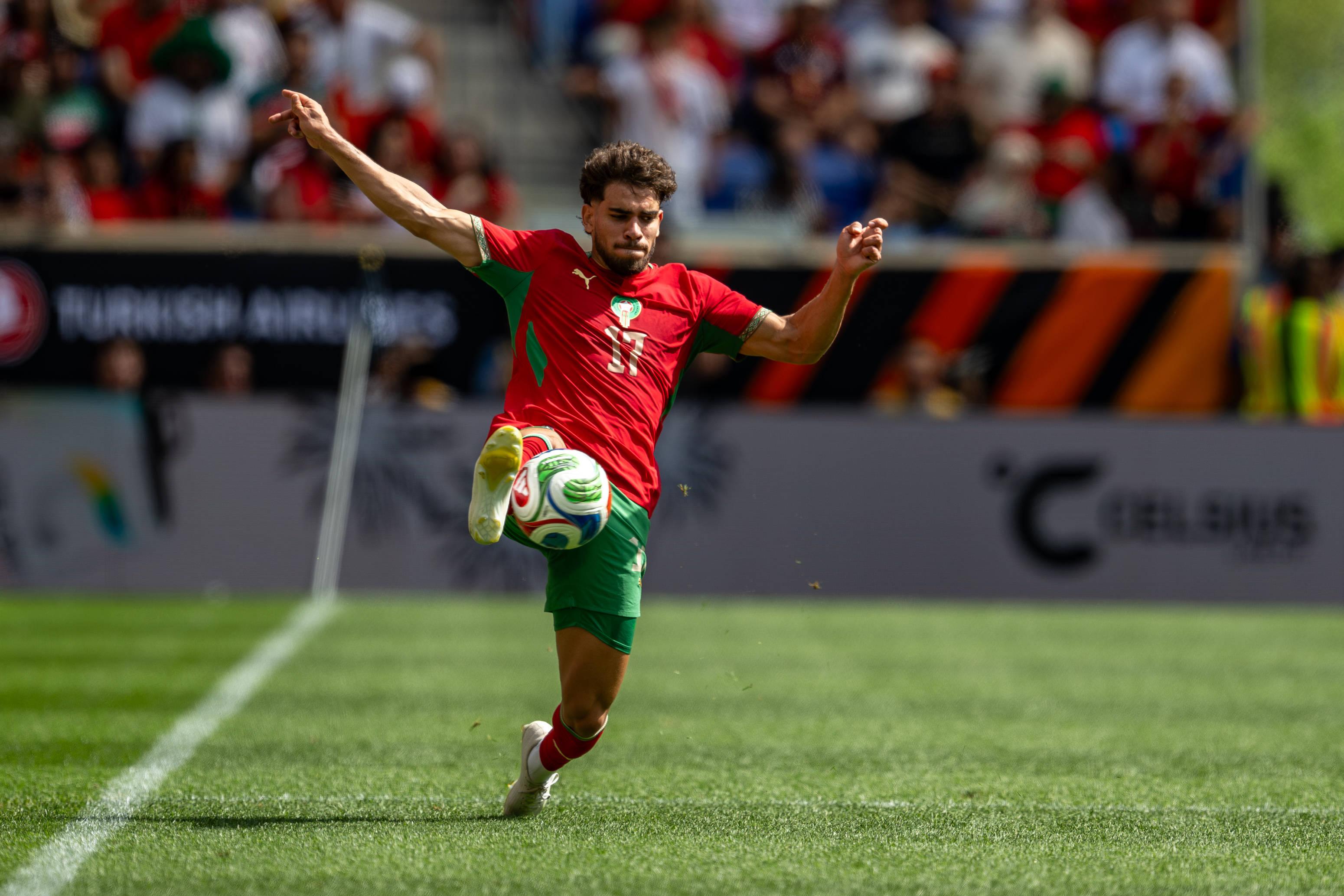 Marrocos: Abde Ezzalzouli lesionou-se no particular com os EUA e saiu da convocatória a 11 de junho - Foto: Imago