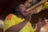 Higuita chora de emoção com a vitória da Colômbia