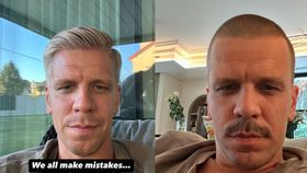 Szczesny passa de louro a careca… por causa da mulher