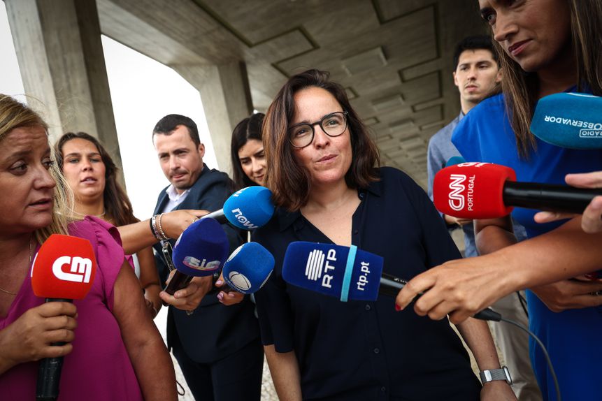 Joana Marques à chegada ao Palácio da Justiça, em Lisboa