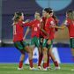 Jogadoras a celebrarem o golo de Telma Encarnação