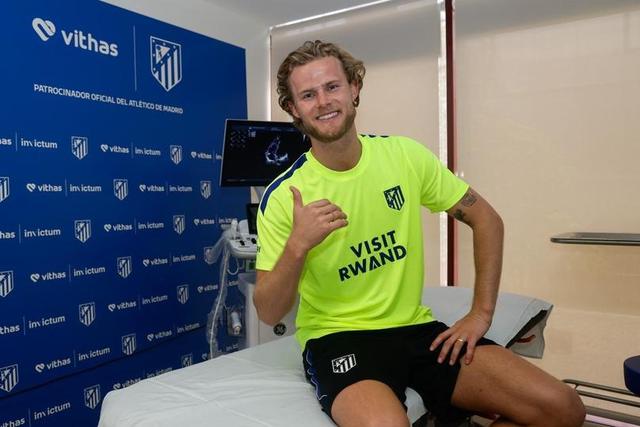 Morten Hjulmand foi oficializado este sábado como novo jogador do Atl. Madrid - Foto: Atletico Madrid