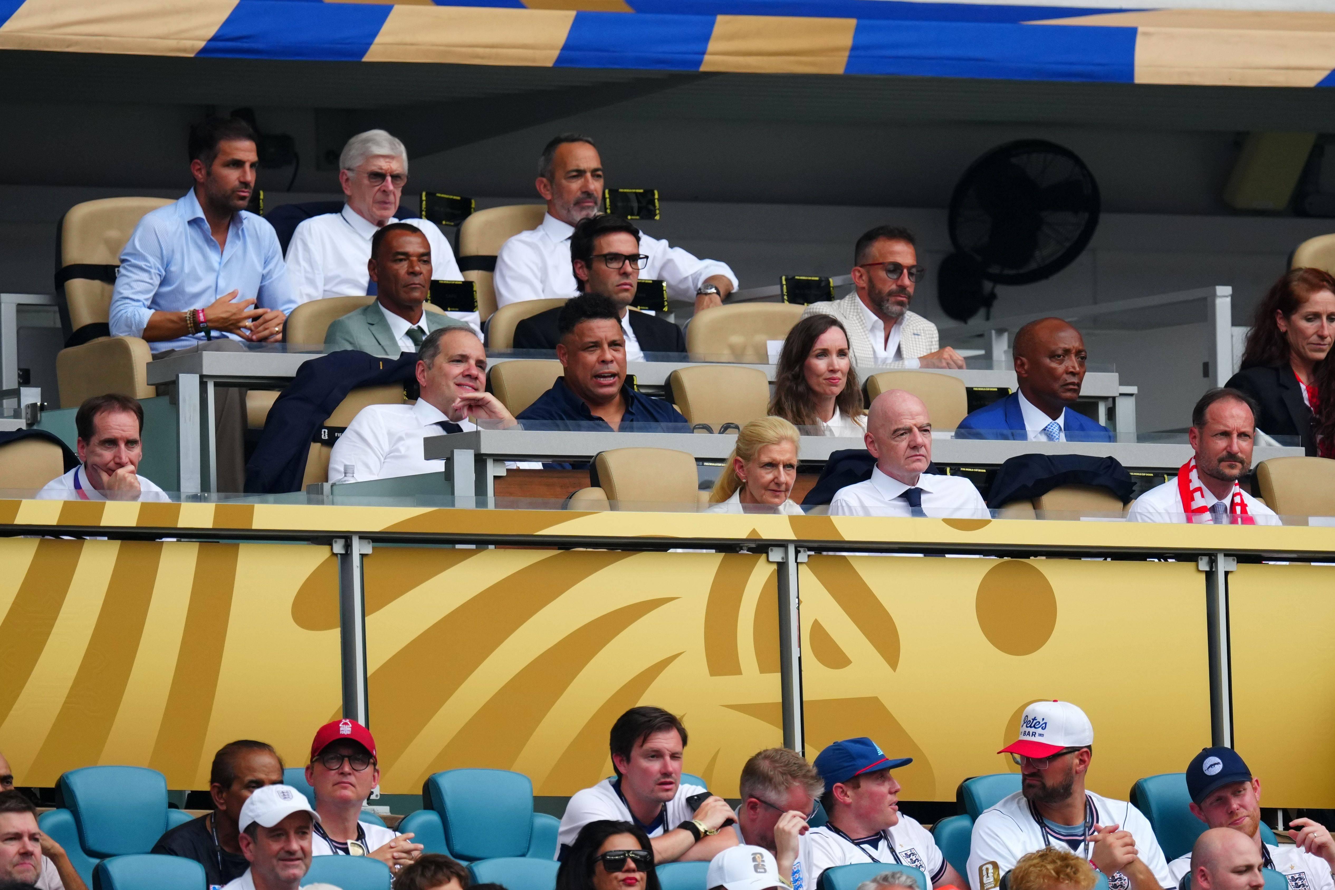 Fàbregas, Wenger, Cafú, Kaká, Del Piero, Ronaldo, Gianni Infantino e Haakon, Príncipe Herdeiro da Noruega, entre outras personalidades