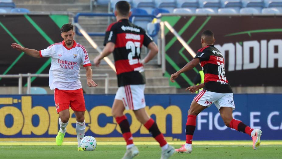 Lenglet no Benfica-Flamengo. Foto SL Benfica