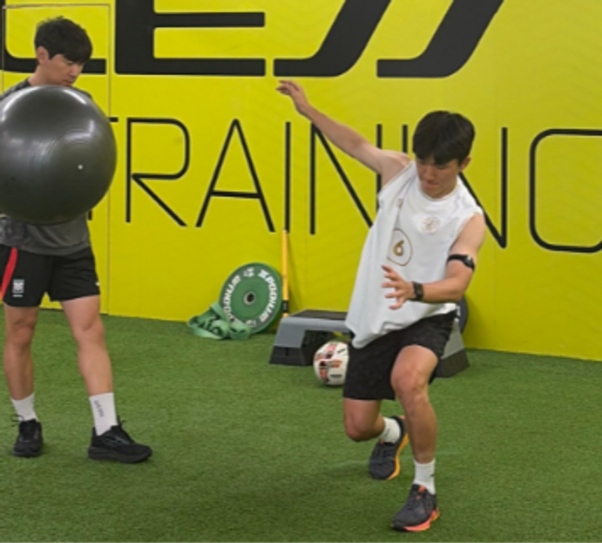 Hwang In-beom no centro de alta performance que frequenta, em Guri - Foto: Airless Lab