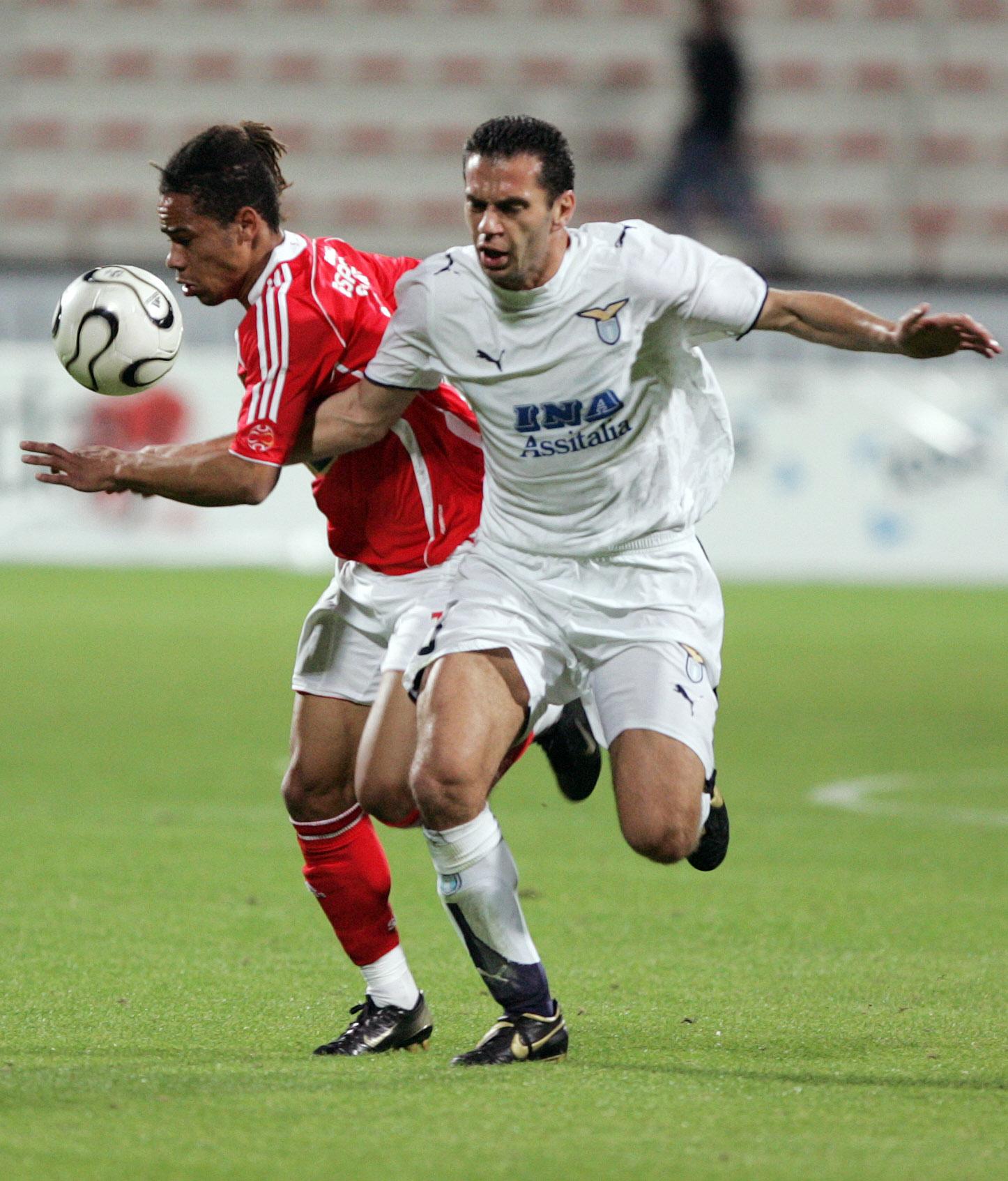 Manú em ação num jogo do Benfica com a Lazio, na época 2006/07. Foto: A BOLA