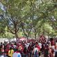 Invasão rubro-negra: adeptos do Flamengo fazem a festa antes do jogo com o Benfica