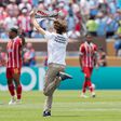 Protesto durante jogo do Mundial de Clubes