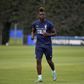 Mario Balotelli com a camisola de treino de Itália
