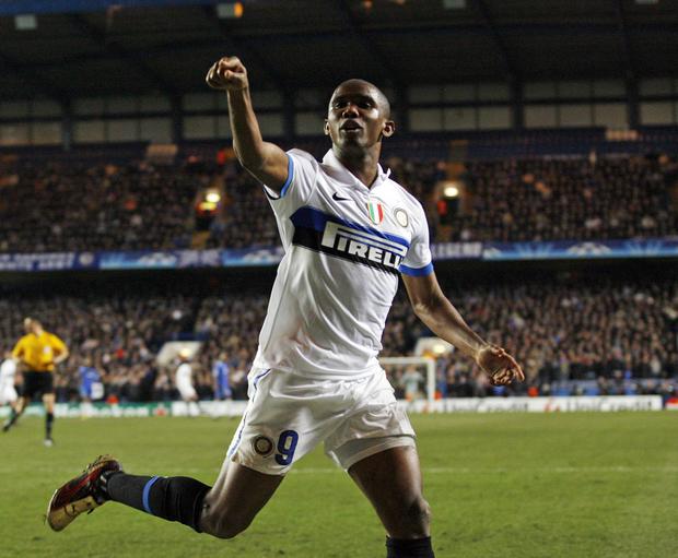 Eto'o a celebrar