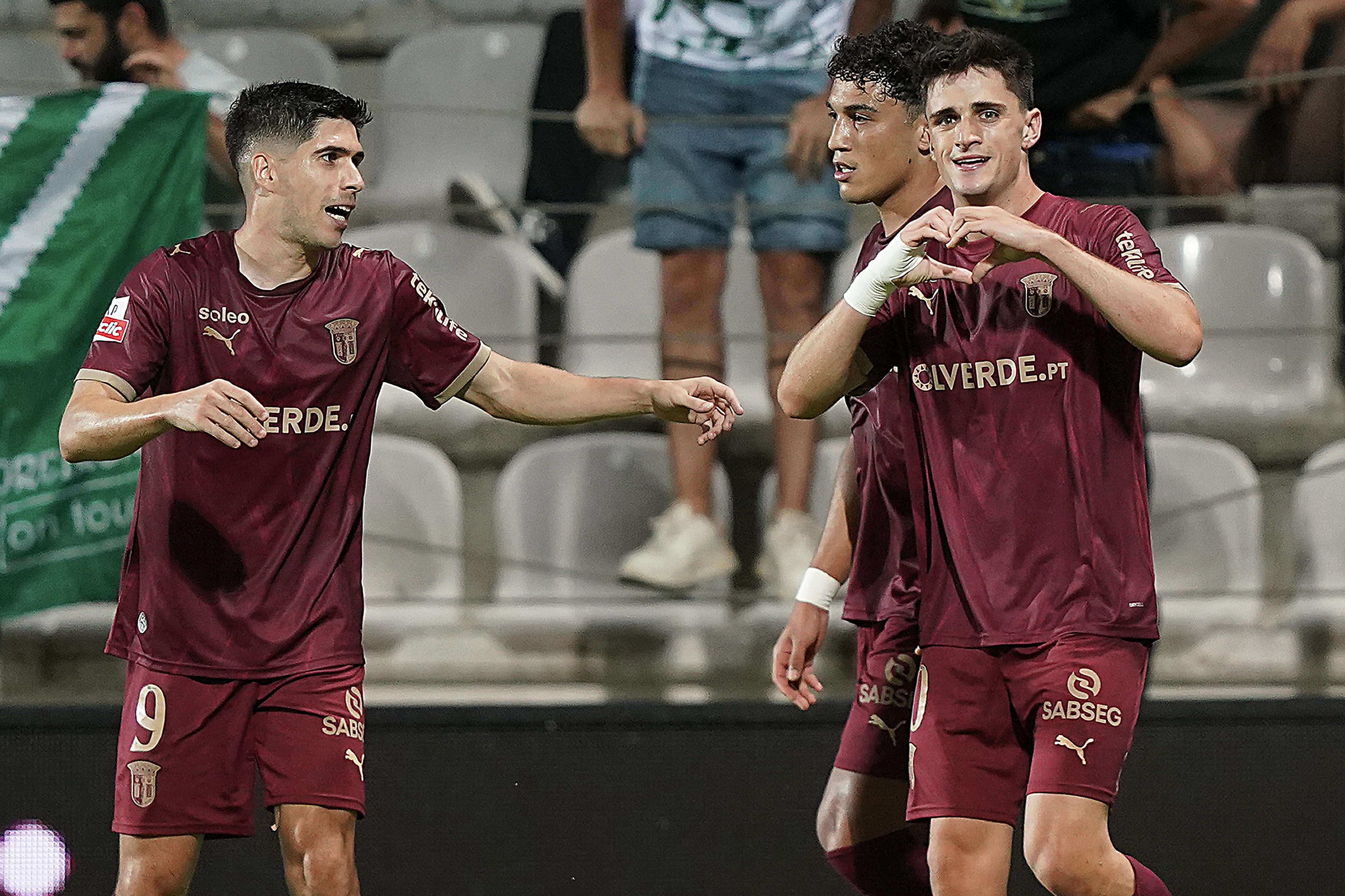 Pau Víctor leva dois golos em quatro jogos e é um dos trunfos do SC Braga para o duelo com o Dínamo Minsk — Foto: Hugo Delgado/LUSA