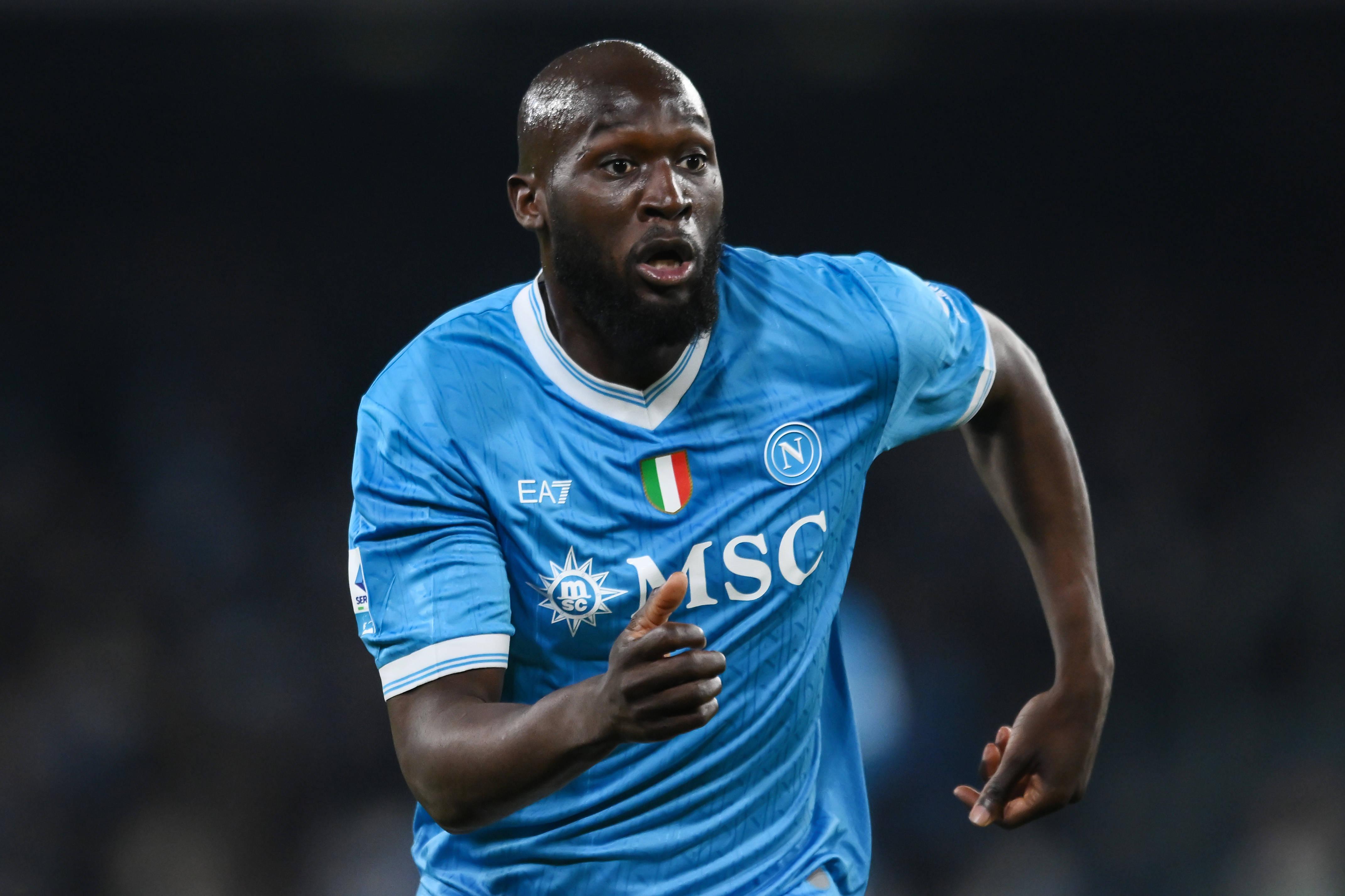 Lukaku com a camisola do Nápoles