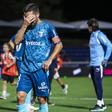 Desalento de João Moutinho após a derrota do SC Braga diante do Estrela da Amadora — Foto: José Sena Goulão/LUSA