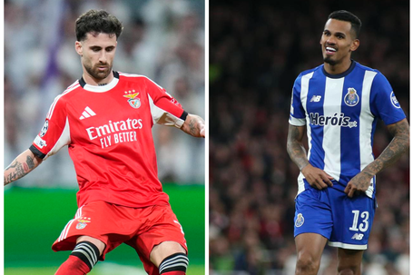 Rafa Silva, no Bernabéu, e Galeno, no Dragão, marcaram os últimos golos de Benfica e FC Porto na Champions - Fotos: IMAGO
