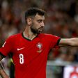 Bruno Fernandes vai fazer o 50.º jogo da temporada esta quinta-feira, em Copenhaga, frente à Noruega (Foto: IMAGO)