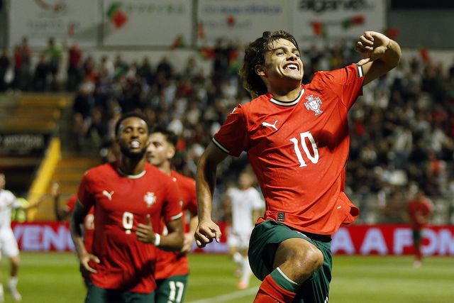 Rodrigo Mora festeja o golo marcado à Bulgária - Foto: EPA/LUÍS BRANCA