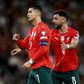 Cristiano Ronaldo e Bruno Fernandes no Portugal-Irlanda