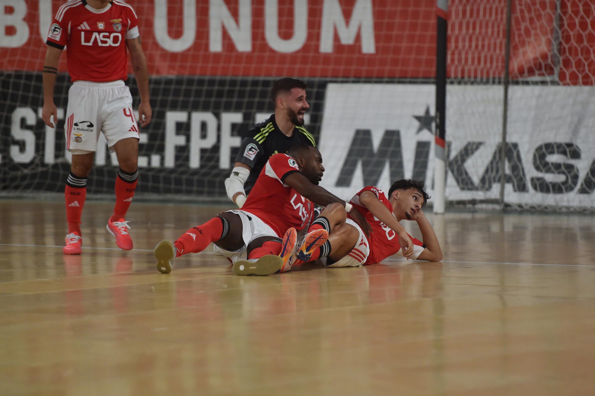 O Benfica superiorizou-se ao Sporting no dérbi pela primeira volta da fase regular da Liga de futsal - Foto: Miguel Nunes