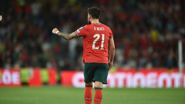 Rúben Neves festeja o golo marcado por Portugal à Irlanda, o primeiro pela Seleção - Foto: Miguel Nunes