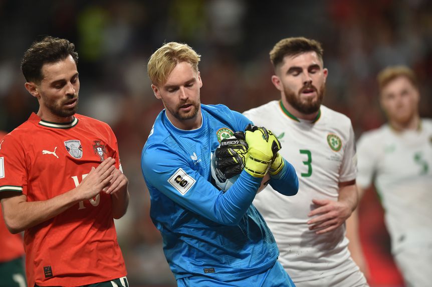 Kelleher esteve em evidência frente a Portugal, por bons e maus motivos. Foto: Miguel Nunes.
