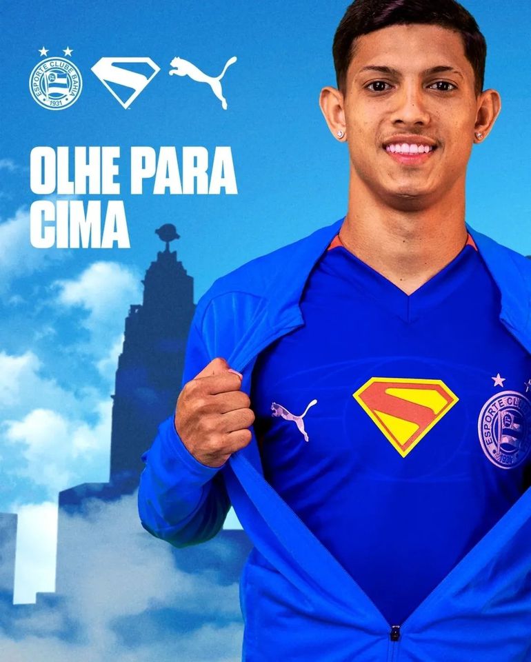 Camisola do Bahia honra Super Homem em parceria com a DC