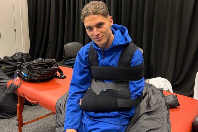 A fotografia partilhada por Sudakov no Telegram, após a lesão sofrida ao serviço da Ucrânia