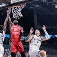 O jogador Neemias Queta, jogador da Seleção Nacional de basquetebol, no Eurobasket 2025, onde Portugal participou. IMAGO