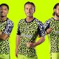 Inconfundíveis: o Forest Green Rovers garantiu que os jogadores são vistos onde quer que estejam...