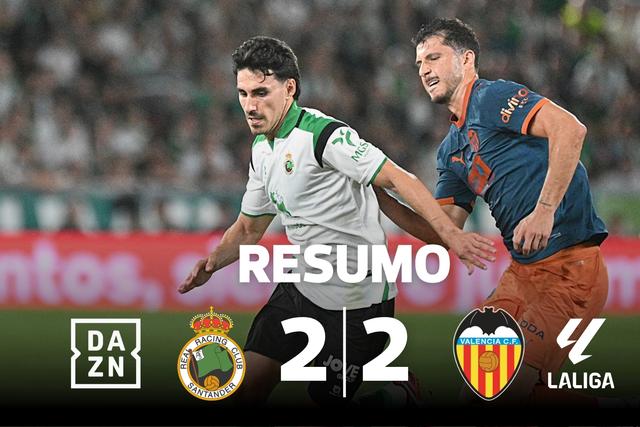 Empate em Santander e o Valência a passar mal em Espanha (resumo)