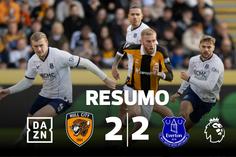 Quatro golos na segunda parte e empate entre Hull City e Everton (resumo)