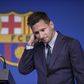 Messi chorou no momento em que anunciou a saída do Barcelona (IMAGO)