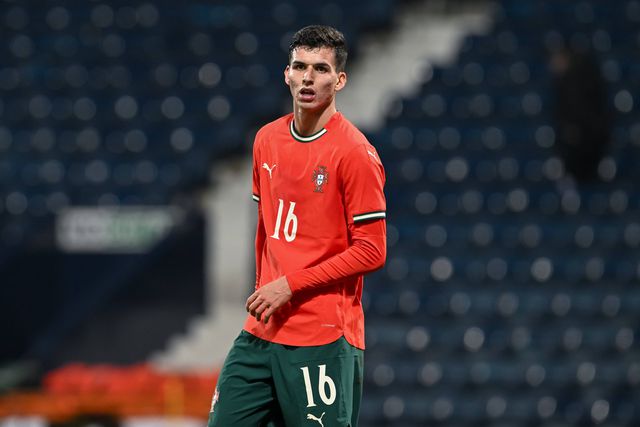 Gonçalo Nogueira, em representação dos sub-21 de Portugal, em março