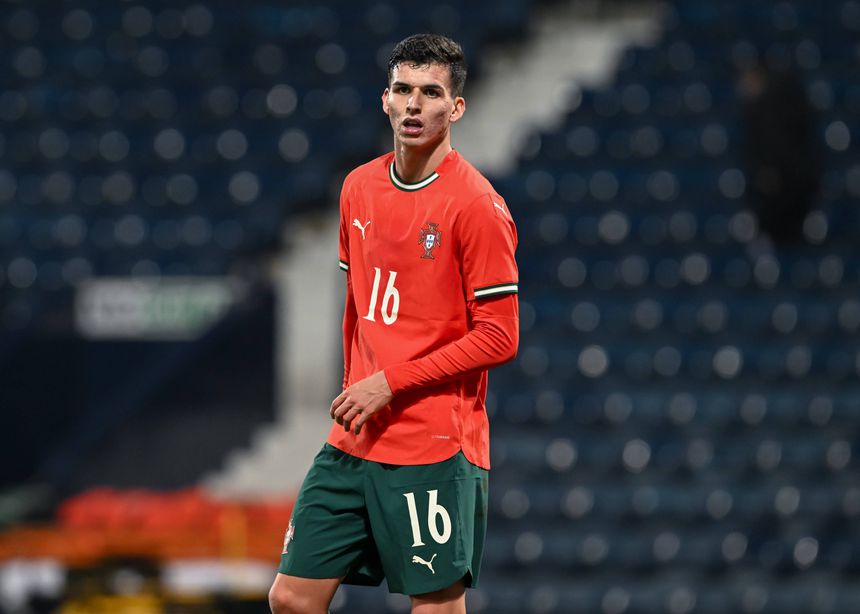 Gonçalo Nogueira, em representação dos sub-21 de Portugal, em março