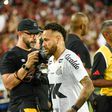Neymar durante o confronto entre o Flamengo e o Santos no Brasileirão