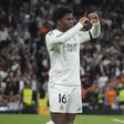 Endrick a celebrar um golo pelo Real Madrid na temporada passada