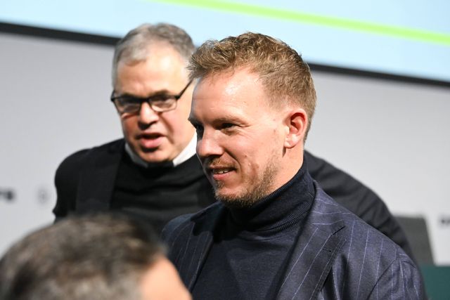 Julian Nagelsmann, selecionador alemão, e Andreas Rettig, diretor-geral da seleção da Alemanha