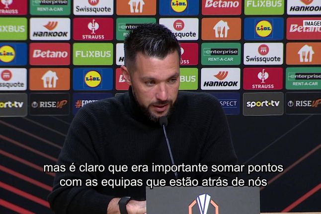 Farioli não ficou contente: «Podíamos ter tido uma diferença de golos melhor»