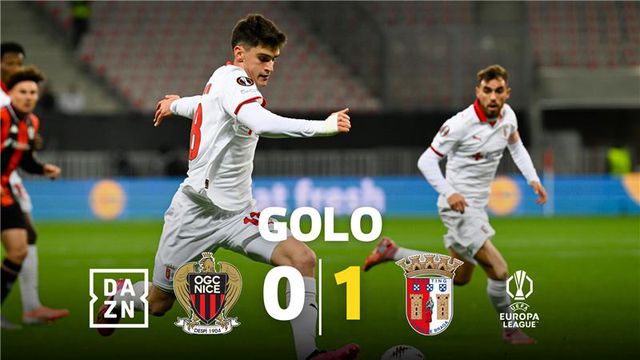 Pau Víctor coloca o SC Braga a vencer em Nice
