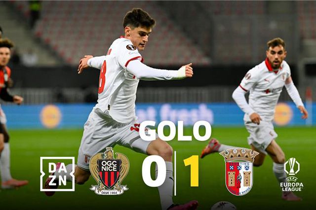Pau Víctor coloca o SC Braga a vencer em Nice