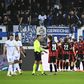 Jogadores do Midtjylland a celebrarem o golo madrugador ao Genk