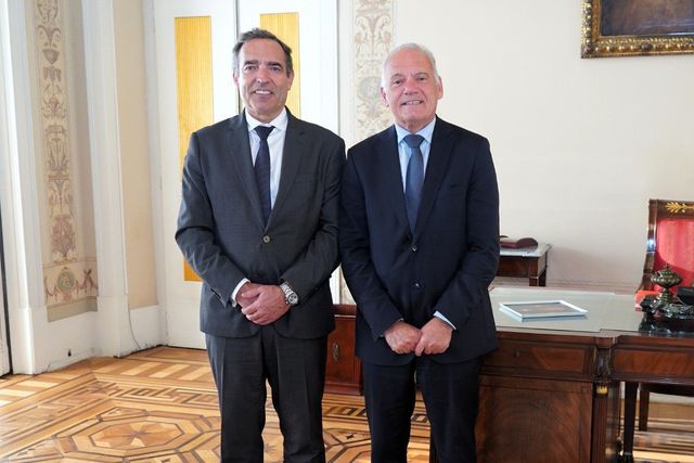 Reinaldo Teixeira, presidente da Liga Portugal, com Amadeu Guerra, Procurador-Geral da República - Foto: Liga Portugal