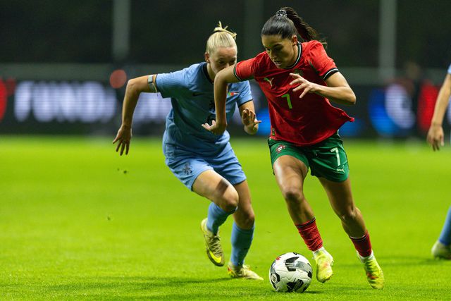 Kika Nazareth em ação diante dos Países Baixos