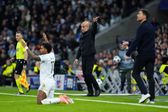 Guardiola elogiou Rodrygo, que se estreou a marcar esta temporada na derrota frente ao Manchester City. Foto: IMAGO