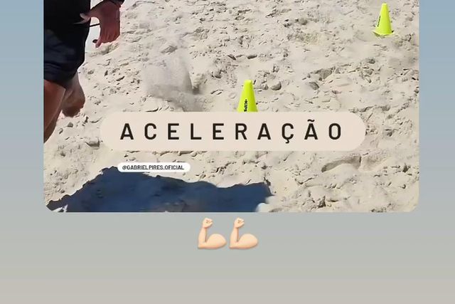 Gabriel Pires mantém a forma na praia