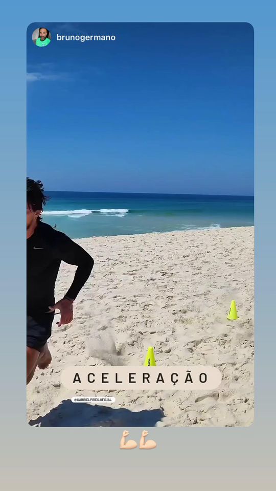 Gabriel Pires mantém a forma na praia