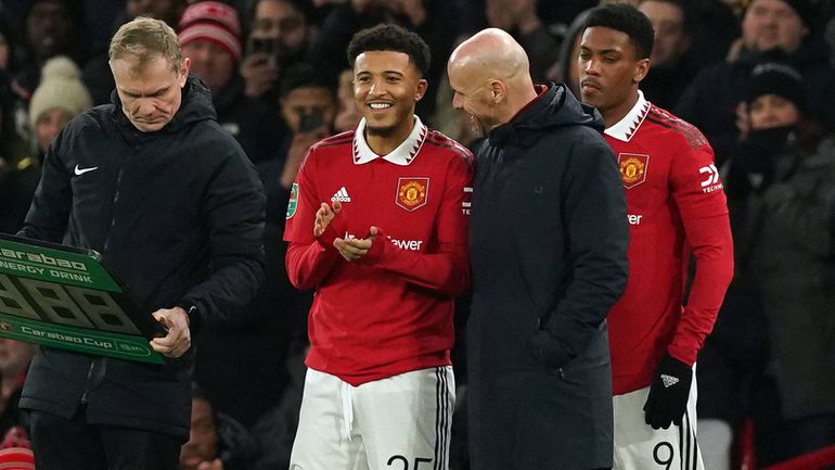 Ten Hag deseja a «melhor sorte» a Jadon Sancho