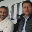 Rui Borges ao lado de Carlos Correia num jogo do Mirandela