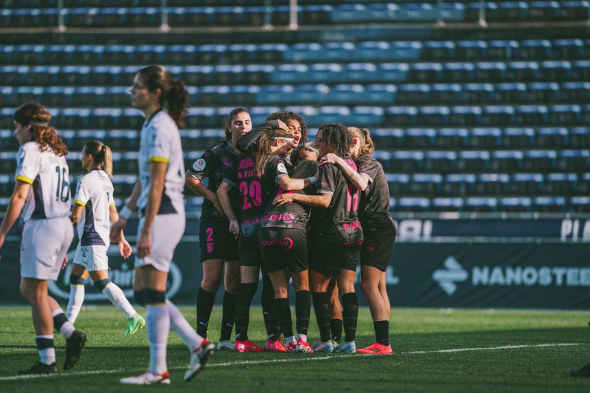 Festejos das jogadoras do SC Braga em Famalicão