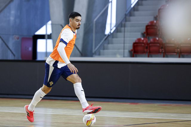 Erick durante o treinado da Seleção - Foto: FPF