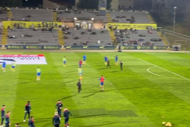 Aquecimento do Arouca antes de receber o FC Porto